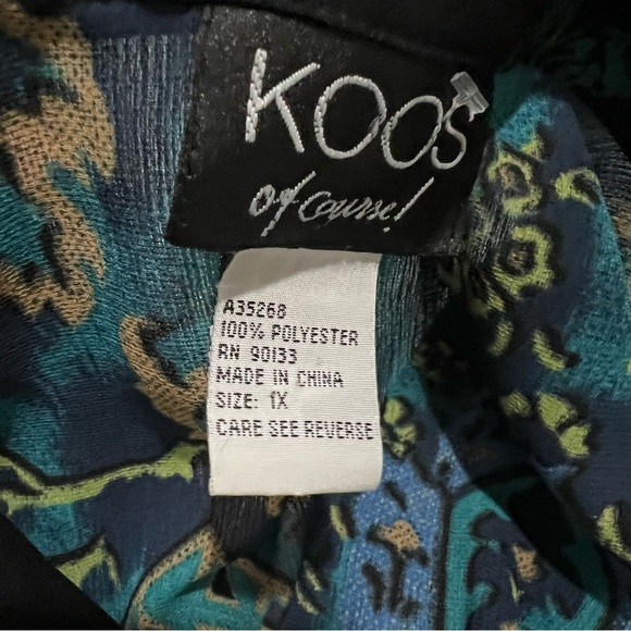 KOOS Of Course 1X Vintage Paisley Floral Pattern Mix Patch Button Down Shirt R8 - Picture 5 of 5